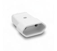 WEBMATEL Clavija Enchufe Bipolar Hembra | Conector Enchufe Plano Blanco | Sin TT | Contactos fabricados en latón niquelado | 10A | 250V | IP20 |