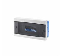 WEBMATEL Cuadro Eléctrico Empotrable 12 Módulos 310x58x175mm con Puerta Transparente IP40 400V ABS