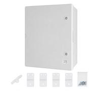 WEBMATEL Cuadro Eléctrico Estanco 500x400x175MM IP65 IK08 ABS con Puerta Opaca Gris y Placa de Montaje Galvanizada Incluida