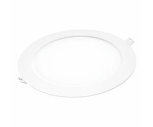 WEBMATEL Downlight LED Redondo Empotrable Blanco Extraplano 18W | Color Blanco Frio | Corte 170-205mm | 1980 lumenes | Driver integrado | Medida 220mm | Policarbonato |