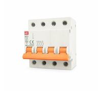 WEBMATEL Interruptor Magnetotérmico Tetrapolar 4P 50A 6kA 400V Curva C Montaje en Carril DIN
