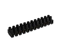 Webmatel Regleta de Conexión Negra y Clema para Cables Eléctricos | Empalme Cable Eléctrico 25mm | Bloque de terminales