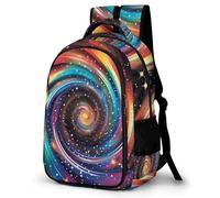WECECE Bolsa Escolar 3D Vórtice Niño 6-10 Años Mochila Primaria Colorido Líneas Niña Colegio Curso 1-3 Mochila de Escuela, Daypack Cómoda Impermeable para Uso Diario y Paseo
