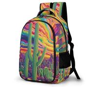 WECECE Bolsa Escolar Cactus Niño 8-11 Años Mochila Primaria Tema Planta Niña Primaria 1º-3º Mochila de Escuela, Daypack Práctica Duradera para Uso Diario y Deporte Libros y Cuadernos