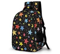 WECECE Bolsa Escolar Colorido Estrellas Niño 6-10 Años Mochila Primaria Estrellas Niña Colegio Curso 1-3 Mochila de Escuela, Daypack Cómoda Impermeable para Uso Diario y Paseo