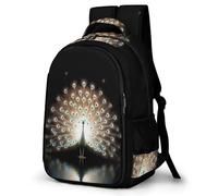 WECECE Bolsa Escolar Diseño Pavo Real Niño 6-9 Años Mochila Primaria Animal Niña Curso 1-4 Mochila de Escuela, Bookbag Cómoda Impermeable para Excursión Escolar Clases y Salidas