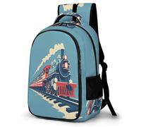 WECECE Bolsa Escolar Ferrocarril Tren Niño 7-11 Años Mochila Primaria Tren Niña Colegio Curso 3-5 Mochila de Escuela, School Bag Práctica Duradera para Vuelta al Cole y Regalo