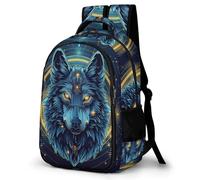 WECECE Bolsa Escolar Lobos 3D Estampado Niño 6-9 Años Mochila Primaria Animal Lobo Niña Curso 1-4 Mochila de Escuela, Bookbag Cómoda Impermeable para Excursión Escolar Clases y Salidas