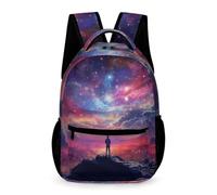 WECECE Cielo Estrellado Bolsas De Estudiante Mochila De Viaje, Mochilas De Colorido, Mochila Impermeable Para Deportes Al Aire Libre Mochilas Escolar Casual