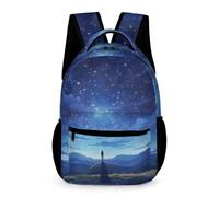 WECECE Cielo Estrellado Bolsas De Estudiante Mochila De Viaje, Mochilas Infantil Impermeable Para Deportes Al Aire Libre Mochila Colorido Casual Mochilas Escolar