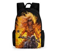 WECECE Cool En llamas Moto Mochilas Escolares Mochilas Cool Moto Bolsas Para Niños Regalos, Mochila Escolar Para Niños Y Niñas, Mochila De Viaje Informal
