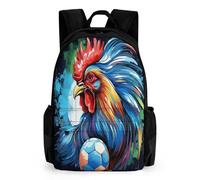 WECECE Cool Gallo Mochilas Escolares Mochilas Gallina Francesa Bolsas Para Niños Regalos, Mochila Escolar Para Niños Y Niñas, Mochila De Viaje Informal