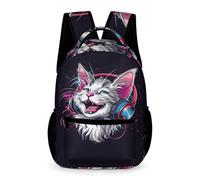 WECECE Cool Gato Mochilas Escolares Mochilas Animal Gatito Bolsas Para Niños Regalos, Mochila Escolar Para Niños Y Niñas, Mochila De Viaje Informal