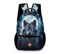 WECECE Cool Lobo Mochilas Escolares Mochilas Animal Lobo Bolsas Para Niños Regalos, Mochila Escolar Para Niños Y Niñas, Mochila De Viaje Informal