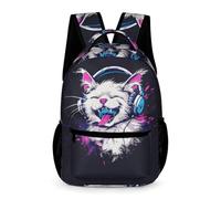 WECECE Gatito Bolsas De Estudiante Mochila De Viaje, Mochilas Infantil Impermeable Para Deportes Al Aire Libre Mochila Animal Gato Casual Mochilas Escolar