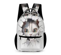 WECECE Gatito Mochila Para Alumnos De Primaria Infantiles Mochila Gato Escolar Para Niños Niñas, Impermeable Y Resistente Al Desgaste