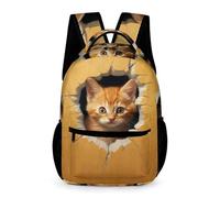 WECECE Gato Bolsas De Estudiante Mochila De Viaje, Mochilas De Gatito 3D, Mochila Impermeable Para Deportes Al Aire Libre Mochilas Escolar Casual