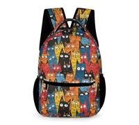 WECECE Gato Bolsas De Estudiante Mochila De Viaje, Mochilas Infantil Impermeable Para Deportes Al Aire Libre Mochila Gatito Casual Mochilas Escolar