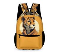 WECECE Guepardo Mochila Para El Colegio Estudiantes Infantil Mochila Escolar Leopardooo Animal Personalizada Para Alumnos De Primaria, Impermeable Y Resistente Al Desgaste