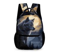 WECECE Lobo Bolsas De Estudiante Mochila De Viaje, Mochilas De Animal Lobo, Mochila Impermeable Para Deportes Al Aire Libre Mochilas Escolar Casual