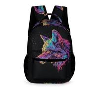 WECECE Lobo Bolsas De Estudiante Mochila De Viaje, Mochilas De Animal Lobo, Mochila Impermeable Para Deportes Al Aire Libre Mochilas Escolar Casual