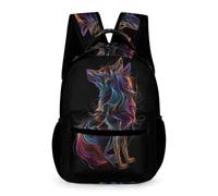 WECECE Lobo Bolsas De Estudiante Mochila De Viaje, Mochilas Infantil Impermeable Para Deportes Al Aire Libre Mochila Animal Lobo Casual Mochilas Escolar