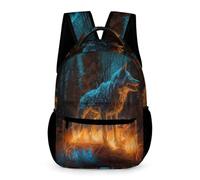 WECECE Lobo Bolsas De Estudiante Mochila De Viaje, Mochilas Infantil Impermeable Para Deportes Al Aire Libre Mochila Animal Lobo Casual Mochilas Escolar