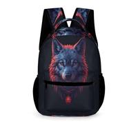 WECECE Lobo Bolsas De Estudiante Mochila De Viaje, Mochilas Infantil Impermeable Para Deportes Al Aire Libre Mochila Animal Lobo Casual Mochilas Escolar