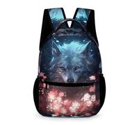 WECECE Lobo Bolso De Hombro Mochila Animal Lobo Para Niña Niño, Ecuado Para Infantil De Ocio Senderismo Escuela Viajes Mochilas Unisex
