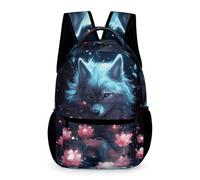 WECECE Lobo Bolso De Hombro Mochila Animal Lobo Para Niña Niño, Ecuado Para Infantil De Ocio Senderismo Escuela Viajes Mochilas Unisex