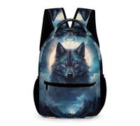 WECECE Lobo Mochila Para Alumnos De Primaria Infantiles Mochila Animal Lobo Escolar Para Niños Niñas, Impermeable Y Resistente Al Desgaste