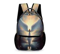 WECECE Mochila Ángeles Estudiantes 9-13 Años Mochila Secundaria Alas Curso 4-6 y 1º-2º ESO Chicos Chicas Bolsa Escolar Resistente 43x32x15 cm Regalo de Cumpleaños Libros y Cuadernos
