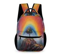 WECECE Mochila Arco iris Para Niños,mochilas Paisaje de Colores Ligera Para Estudiantes, Bonita Y Moderna Mochilas Escolar Para Niños Y Niñas