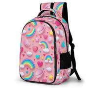 WECECE Mochila Arcoíris Pattern Escolar Niño, Mochilas Escolares Primaria Transpirable y Cómoda para Infantiles De 7 a 12 Años, Mochila Colegio Moderna con Arcoíriss