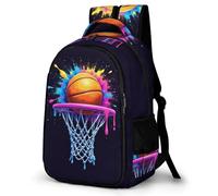 WECECE Mochila Basket Ball Adolescente Chicos - Mochila con Basketball Instituto Bachillerato para Ordenador Mochilas Casual Ligera Vuelta Al Cole, Cumpleaños O Navidad