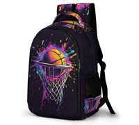 WECECE Mochila Basketball para Chicas Adolescentes, Informal Mochilas Escolar para Los Cursos 3-9, Mochila Escolar De Basketball Colegio y Viajes