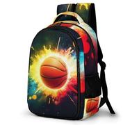 WECECE Mochila Basketball para Chicas Adolescentes, Informal Mochilas Escolar para Los Cursos 3-9, Mochila Escolar De Basketball Colegio y Viajes