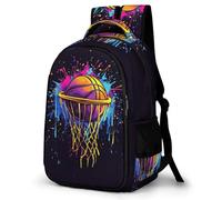 WECECE Mochila Basketball Pattern para Niñas - Mochila Escolar Niño Ligera - Mochilas Escolares con Colorido para Chicas Adolescentes 7 a 14 Años Colegio Viajes