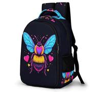 WECECE Mochila Bee Escolar para Niño Adolescentes De 8 a 13 Años - Informal, Elegante y Ligera - Mochila Corazón Shape Colegio Portátil para Secundaria, Instituto y Viajes
