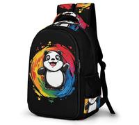 WECECE Mochila Bonito Panda Estampado Niño 12-16 Años Mochila de Animal Motivo Niña Estudiantes Bookbag Cómoda Grande Resistente Instituto Actividades Escolares Regalo Diario