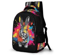 WECECE Mochila Bunny Escolar Niña Adolescente, Mochilas Animal Conejo Infantil Informal Gran Capacidad, Bonita Mochila De Viaje para Niños De 8 10 12 14 Años