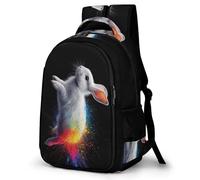 WECECE Mochila Bunny Motif Infantil para Niña y Niño, Mochilas Animal Conejo para Niños De 9 a 15 Años, Mochilas Primaria Infantil, Mochila De Viaje