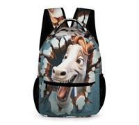 WECECE Mochila Caballo Escolar Niña Estampados Coloridos 3D Mochila Escolar Animal 3D Infantil, Niños Niñas Estudiantes Mochilas Escolares
