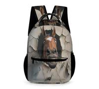 WECECE Mochila Caballo Escolar Niña Estampados Coloridos 3D Mochila Escolar Animal Caballo Infantil, Niños Niñas Estudiantes Mochilas Escolares