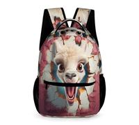 WECECE Mochila Colegio Alpaca Mochila Escolar Infantil 6 Años Mochilas Escolar Niña 10 Años Bolsos Con Animal Cracker 3D Book Bag Primaria School Backpack