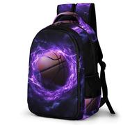 WECECE Mochila Colegio Baloncesto Escolares 11 Años Mochila Escolar Tema de Baloncesto Niña Colegio Daypack Ligera Resistente Moderna Senderismo Viaje Uso Diario Regalo Diario