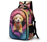 WECECE Mochila Colegio Bonito 3D Cachorro Instituto 8-12 Años para Niños Mochila Infantil Animal Perro Niñas Mochilas Escolares Impermeable, Daypack Colegio Paseo y Excursión