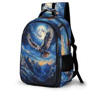 WECECE Mochila Colegio Búho Niña Curso 2-5 Mochila Escolar Motivo Pájaro Luna Niño 8-11 Años Bolsa Escolar para Escolares, Backpack Resistente y Cómoda en Uso Diario y Paseo