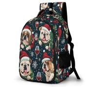 WECECE Mochila Colegio Bulldog Perro Estudiantes 13 Años Mochila de Estampado de Lindo Cachorro Chico Instituto School Bag Ligera Resistente Cómoda Viaje Uso Diario Regalo Diario