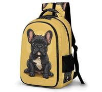 WECECE Mochila Colegio Cachorro Instituto 8-12 Años para Niños Mochila Infantil Animal Bulldog Chicas Mochilas Escolares De Moda, Book Bag para Escuela Excursión y Senderismo